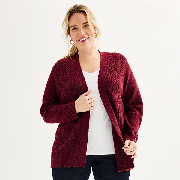 Plus Size Croft & Barrow® Textured Cardigan