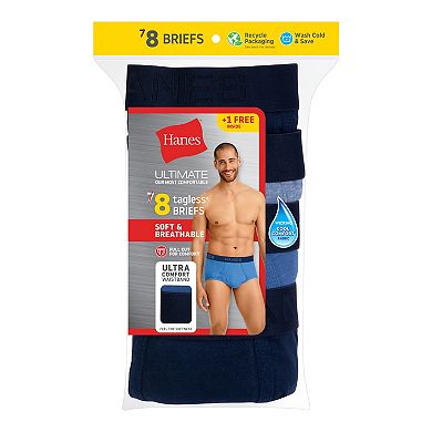Men's Hanes 7 + 1 Bonus Pack Ultimate ComfortSoft Full-Cut Briefs