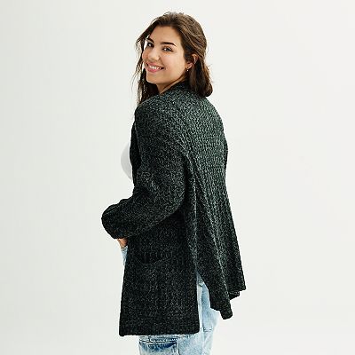 Juniors Plus Size SO Open Front Cardigan