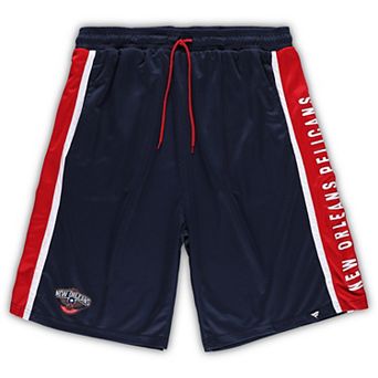 Men's Fanatics Branded Navy New Orleans Pelicans Big & Tall Referee Iconic Mesh Shorts