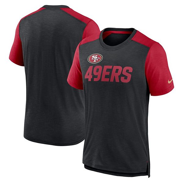 Men's Nike Heathered Black/Heathered Scarlet San Francisco 49ers Color ...