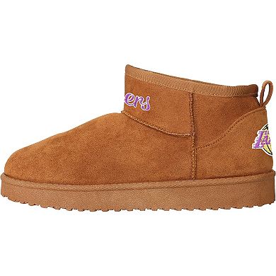 Women's FOCO Brown Los Angeles Lakers Team Logo Fuzzy Fan Boots
