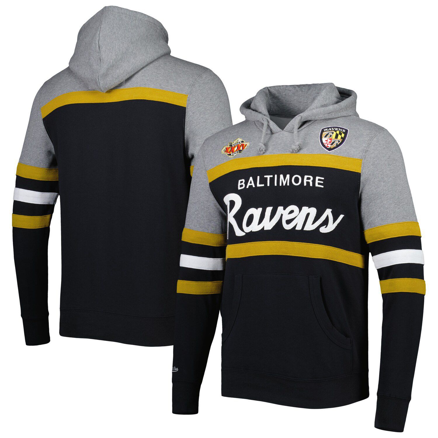 New Era NFL Team Logo Baltimore Ravens Hoodie Black 2XL Man