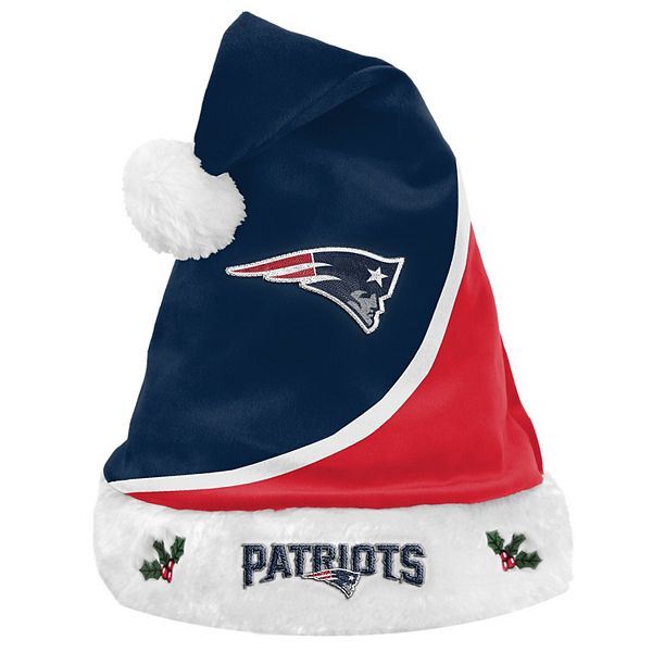 FOCO New England Patriots Team Logo Colorblock Santa Hat