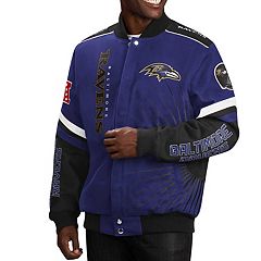 Men's Starter Purple Baltimore Ravens The Pick and Roll Full-Snap Jacket
