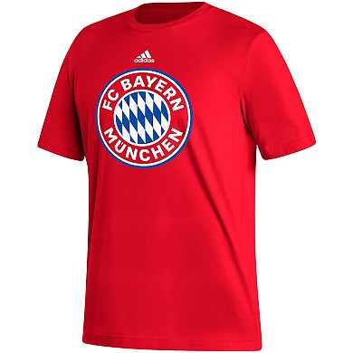 Men's adidas Red Bayern Munich Vertical Back T-Shirt
