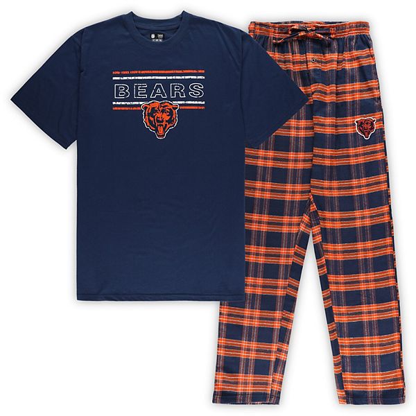 Men's Concepts Sport Navy/Orange Chicago Bears Big & Tall Flannel