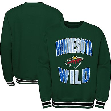 Youth Green Minnesota Wild Classic Blueliner Pullover Sweatshirt
