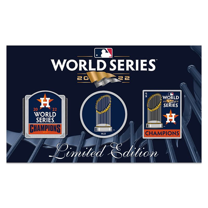 WinCraft Houston Astros 2022 World Series Champions Three-Piece Pin Set, Ad