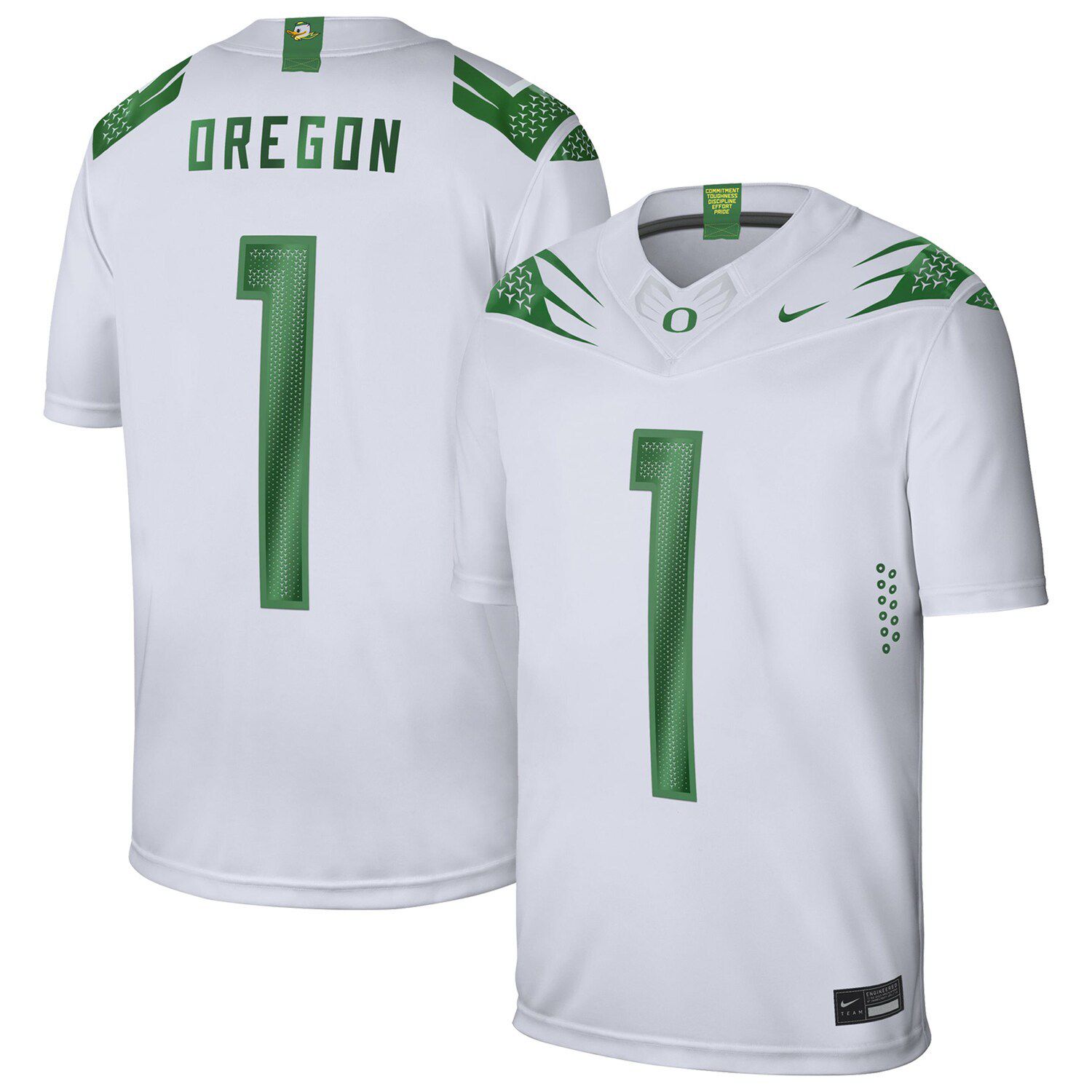 Preschool Nike #21 Apple Green Oregon Ducks Replica Football Jersey