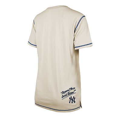 Women's New Era White New York Yankees Team Split T-Shirt