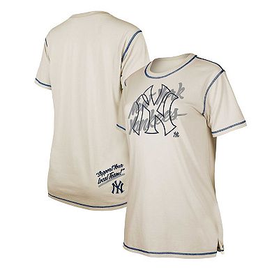 Women's New Era White New York Yankees Team Split T-Shirt