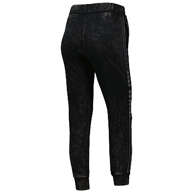 Women's The Wild Collective Black Chicago Cubs Marble Jogger Pants