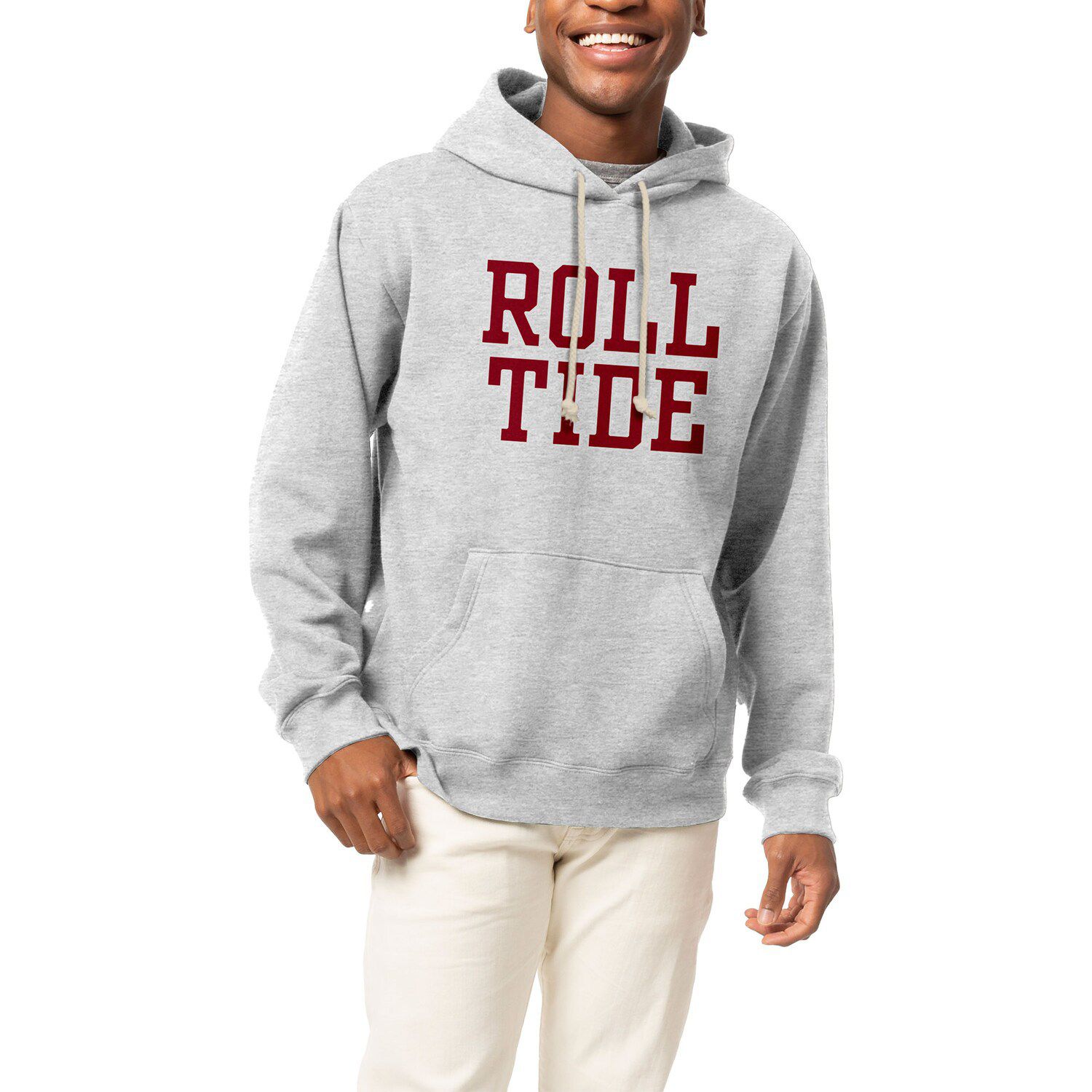 Rams M NE Gray Block Arch Hoodie