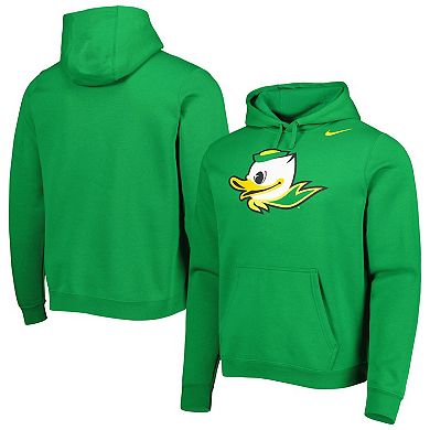 Men's Nike Green Oregon Ducks Logo Club Pullover Hoodie