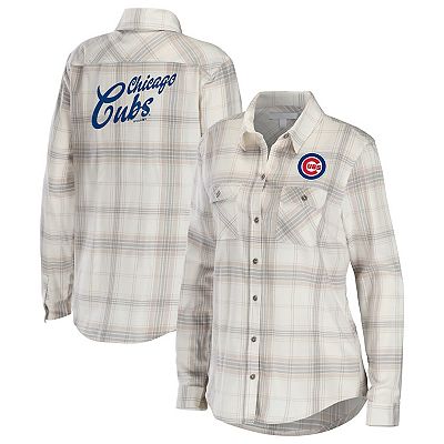 chicago cubs dress shirt Chicago Cubs Long Sleeve Button Down Dress Shirt | Men | Tour Blue/White | L
