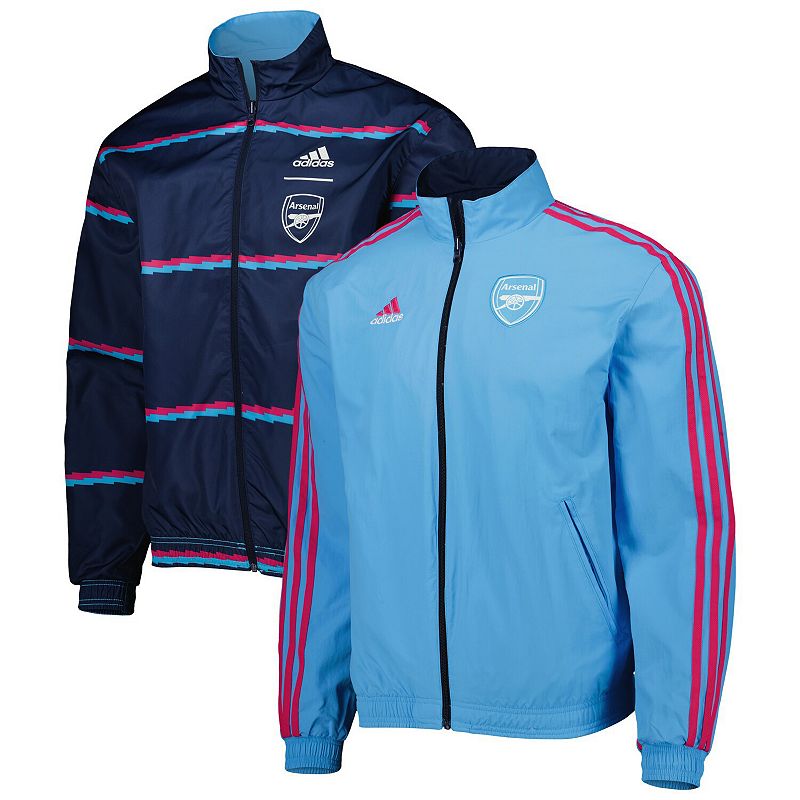 Mens adidas Navy Arsenal Team Logo Anthem Full-Zip Jacket, Size: Small, Bl