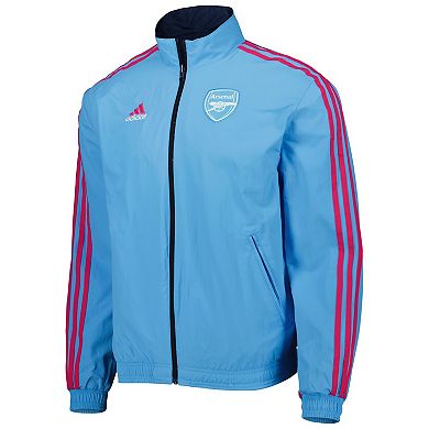 Men's adidas Navy Arsenal 2022/23 On-Field Team Logo Anthem Reversible Full-Zip Jacket