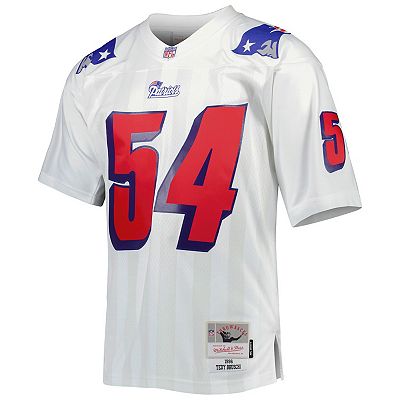 Men s Mitchell Ness Tedy Bruschi White New England Patriots Legacy Replica Jersey