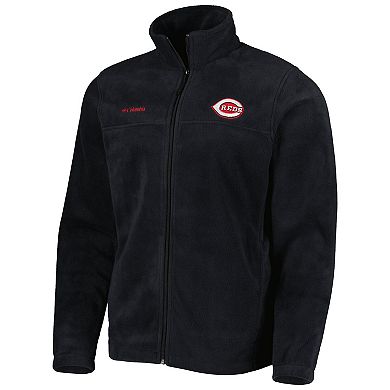 Men's Columbia Black Cincinnati Reds Steens Mountain Full-Zip Jacket
