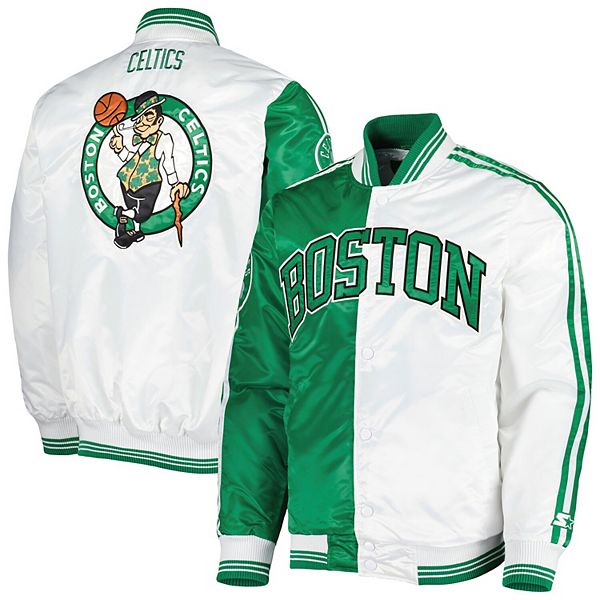 Starter Boston Celtics Home Team Half-Zip Jacket M / White Mens Outerwear