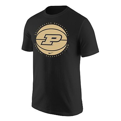 Men's Nike Black Purdue Boilermakers Basketball Logo T-Shirt