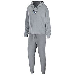 Women's Concepts Sport Cream Tennessee Titans Fluffy Hoodie Top & Shorts Set