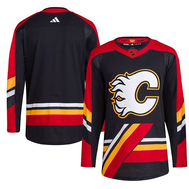 Calgary Flames adidas Reverse Retro 2.0 Authentic Blank Jersey - Black