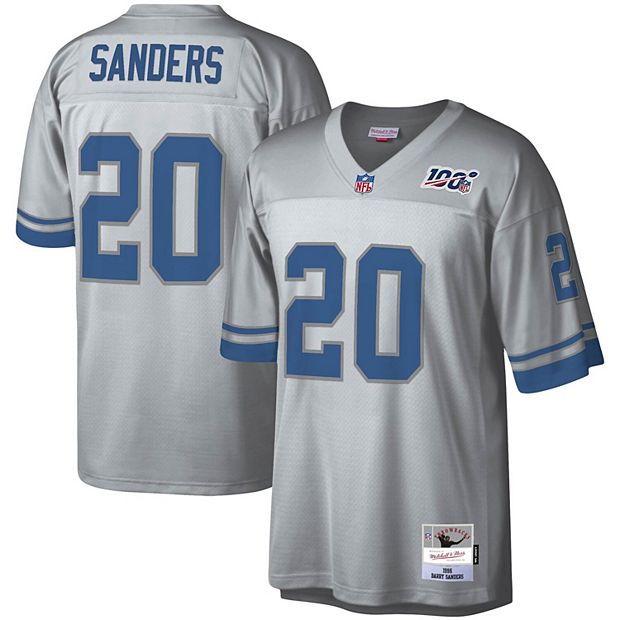 Men's Mitchell & Ness Barry Sanders Platinum Detroit Lions NFL 100 Retired  Player Legacy Jersey