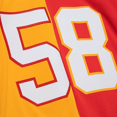 Men's Mitchell & Ness Derrick Thomas Red/Gold Kansas City Chiefs 1994 Split Legacy Replica Jersey