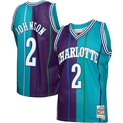 Mitchell & Ness Big Boys Larry Johnson Charlotte Hornets Hardwood