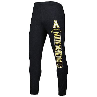 Men's Concepts Sport Black/Charcoal Appalachian State Mountaineers Meter Pullover Hoodie & Joggers Sleep Set
