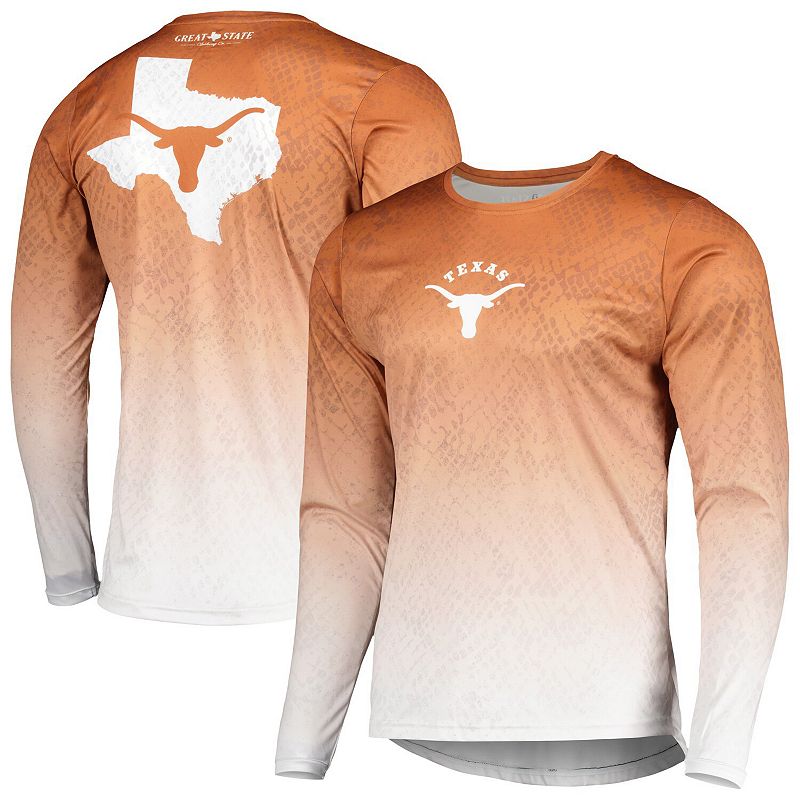 Mens Texas Orange Texas Longhorns Knockout State Long Sleeve T-Shirt, Size