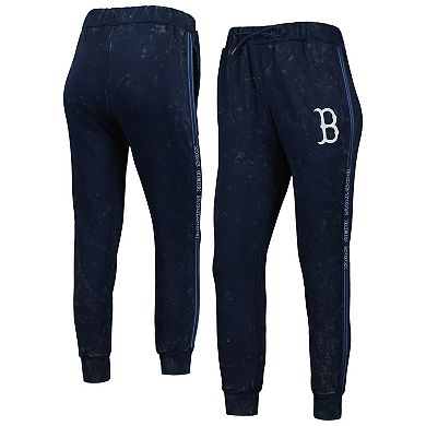 Women's The Wild Collective Navy Boston Red Sox Marble Jogger Pants