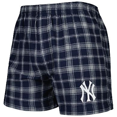 Men's Concepts Sport Navy/Gray New York Yankees Ledger Flannel Boxers