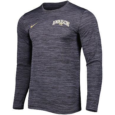 Men's Nike Black Wake Forest Demon Deacons Velocity Performance Long Sleeve T-Shirt