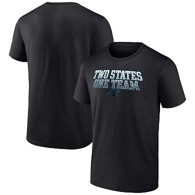 Men's Fanatics Branded Black Carolina Panthers Big & Tall Two States One Team Statement T-Shirt