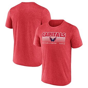 Men's Fanatics Branded Heathered Red Washington Capitals Prodigy Performance T-Shirt