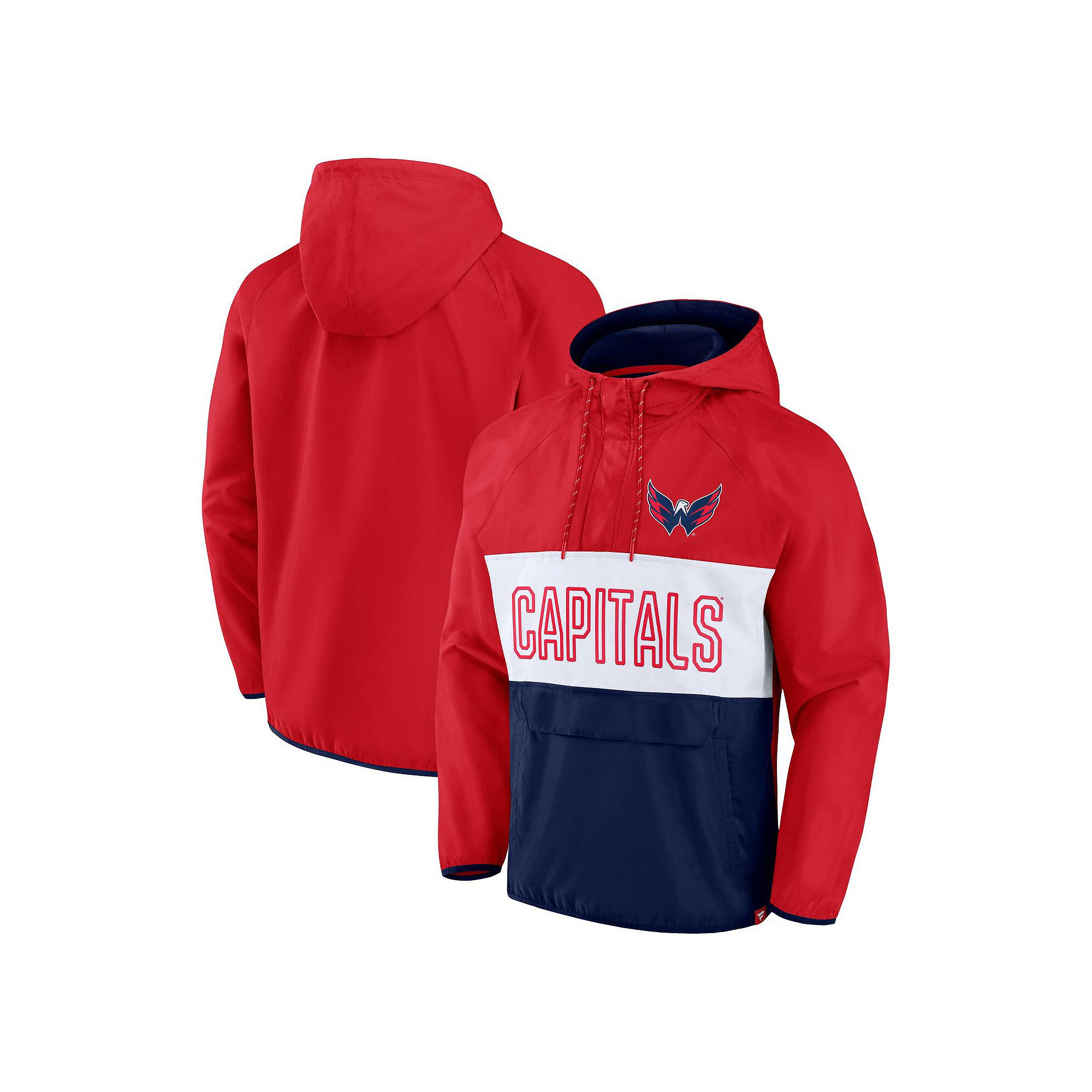Mens Fanatics Branded Red/Navy Washington Capitals Backhand Shooter Defend
