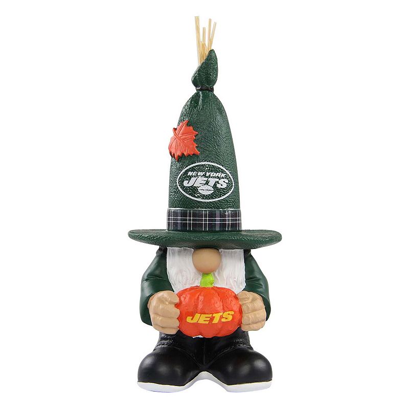 FOCO New York Jets Harvest Straw Gnome, Multicolor