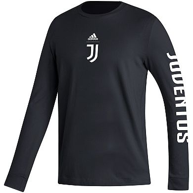 Men's adidas Black Juventus Team Crest Long Sleeve T-Shirt
