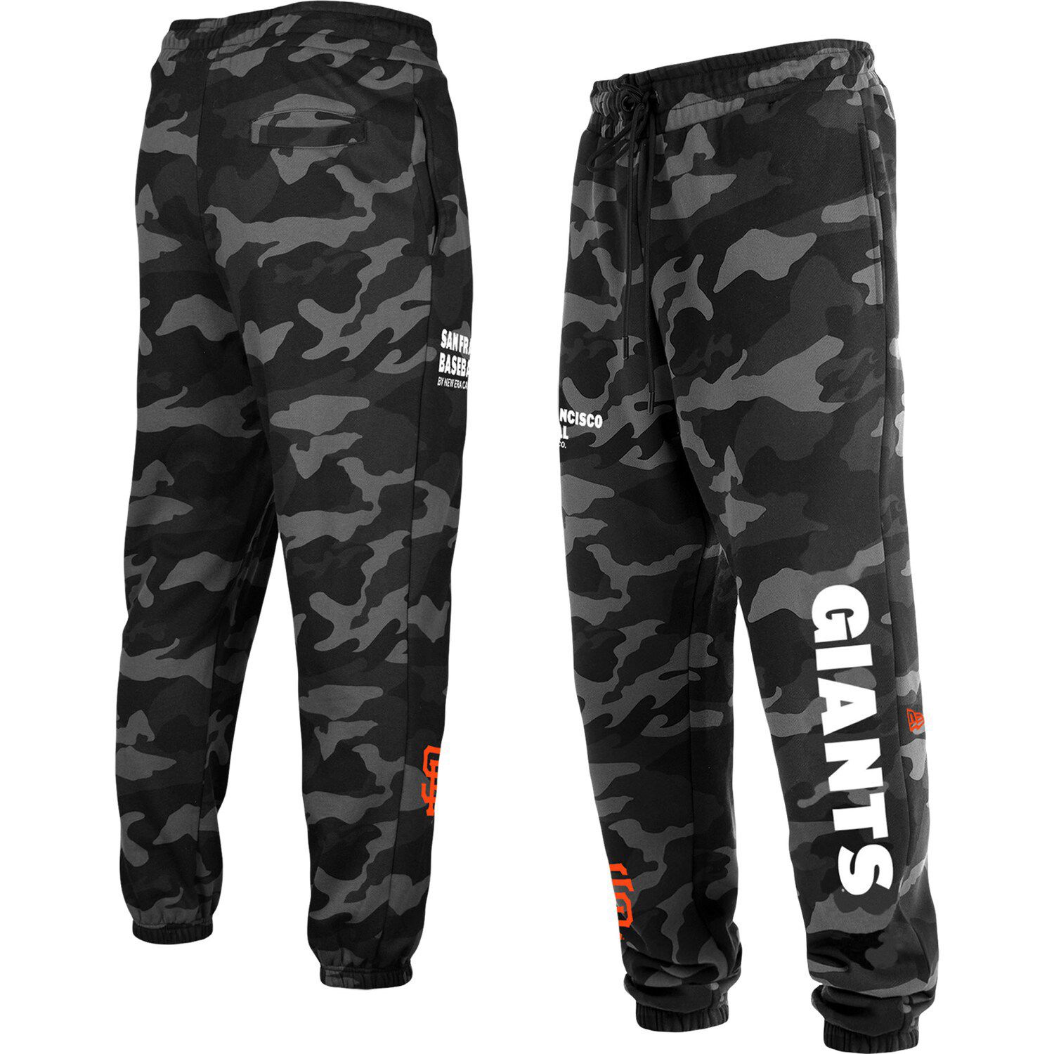 New Era Atlanta Braves Black Camo Jogger Pants