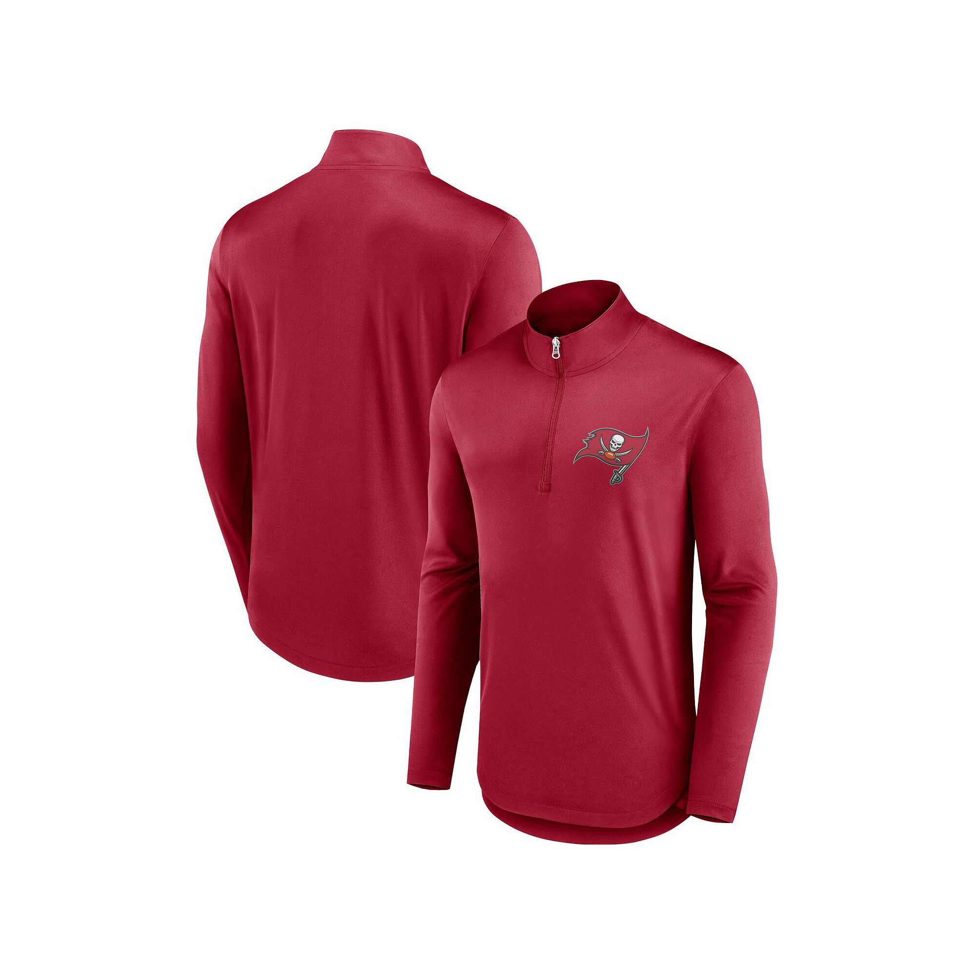 Mens Fanatics Branded Red Tampa Bay Buccaneers Tough Minded Quarter-Zip To