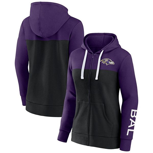 BALTIMORE RAVENS TAKE THE FIELD TRI-COLOR BLOCK HOODED FLEECE