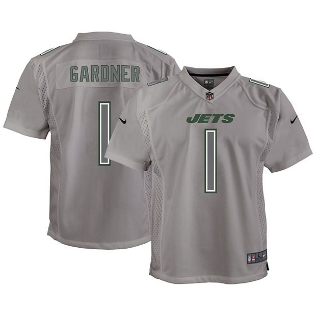 Youth Nike Ahmad Sauce Gardner Gray New York Jets Atmosphere Game Jersey