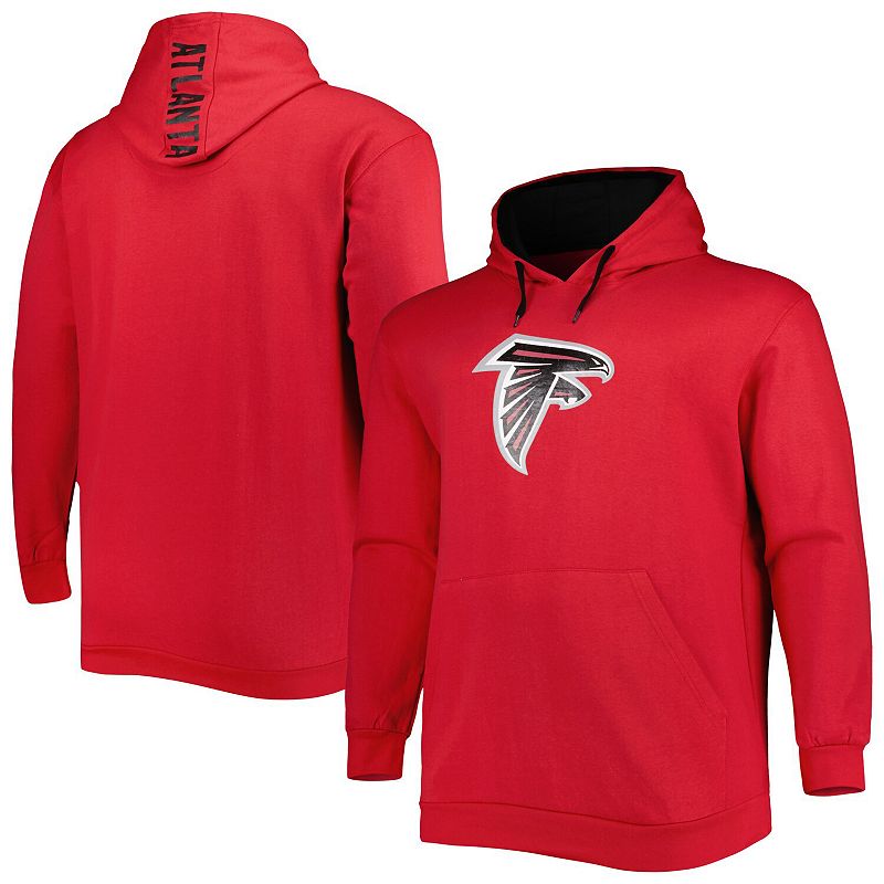 Mens Red Atlanta Falcons Big & Tall Logo Pullover Hoodie, Size: XLT