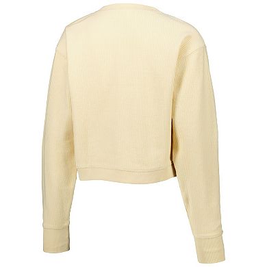 Women's League Collegiate Wear Cream LSU Tigers Classic Campus Corded Timber Sweatshirt