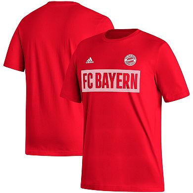 Men's adidas Red Bayern Munich Culture Bar T-Shirt