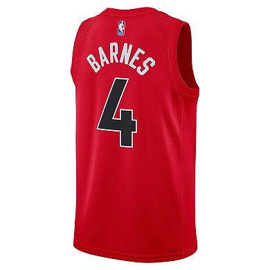 Unisex Nike Scottie Barnes Red Toronto Raptors Swingman Jersey - Icon Edition