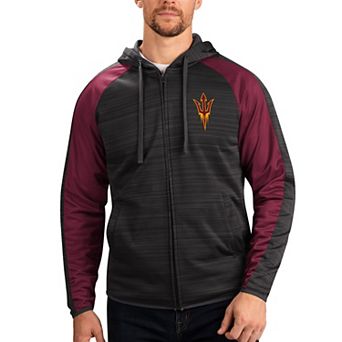 Men's G-III Sports by Carl Banks Black Arizona State Sun Devils Neutral Zone Raglan Full-Zip Track Jacket Hoodie